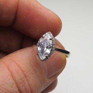 925 *Sterling Silver Diamond Engagement Ring